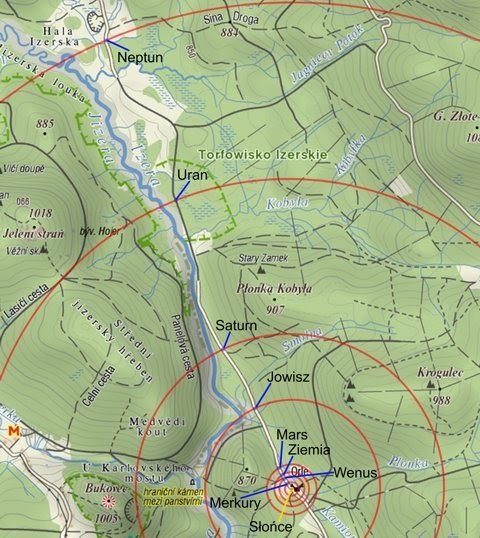 Mapa ścieżki dydaktycznej w pierwotnej wersji